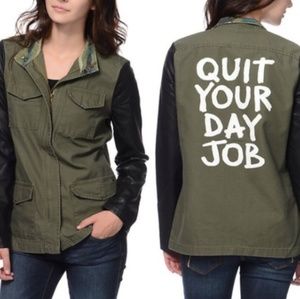 Olive green anorak jacket